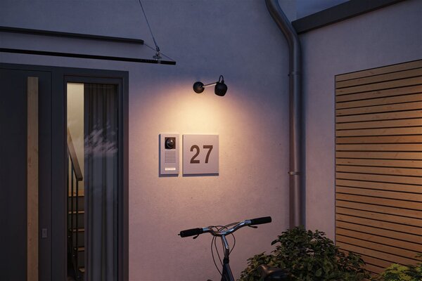 P 94773 LED venkovní nástěnné svítidlo Smart Home Zigbee Kikolo RGBW IP65 90mm RGBW+ 6,2W 230V antracit umělá hmota/hliník - PAULMANN