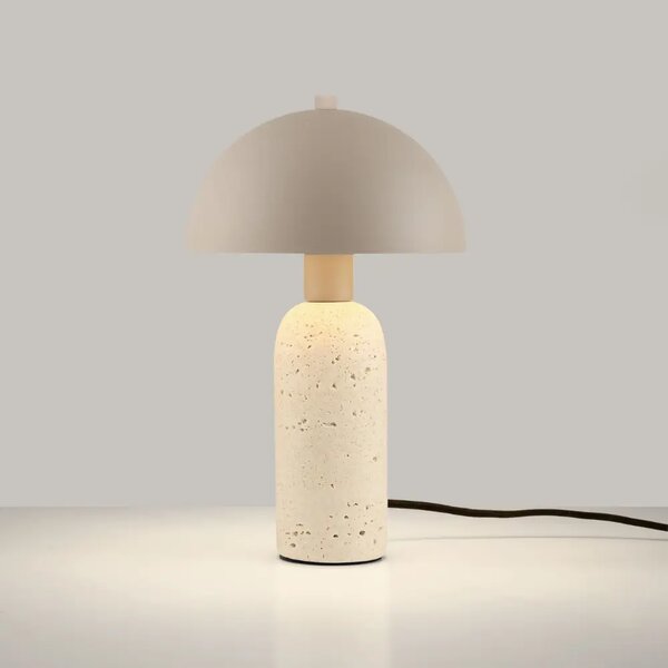 Nova Luce Béžová kovová stolní lampa Vannie s betonovou podstavou