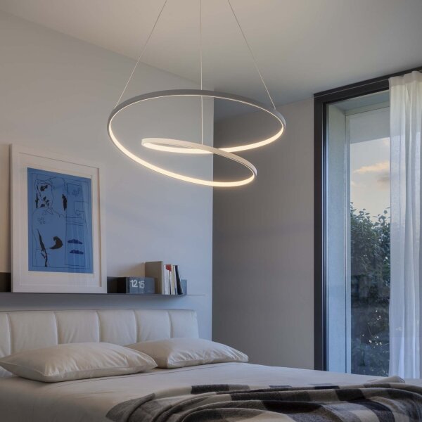 Ideal Lux - LED Stmívatelný lustr na lanku OZ LED/48W/230V pr. 60 cm CRI 90 bílá