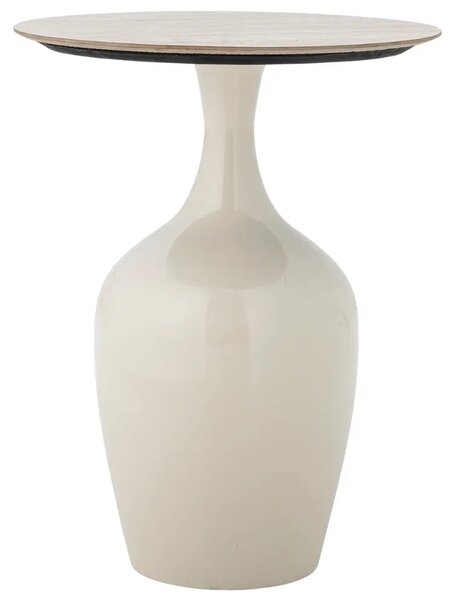 Bloomingville Béžový keramický odkládací stolek Lecco 40 cm