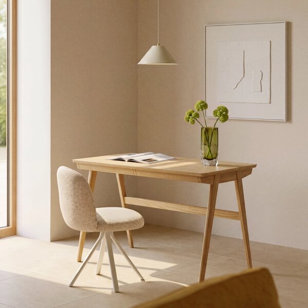 Kave Home Bílý abstraktní obraz Gadir 80 x 80 cm