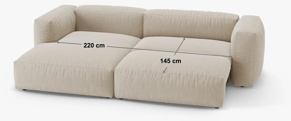 -25 % Dny Marianne - Micadoni Tmavě hnědá sametová rozkládací pohovka Martina 280 cm, levá
