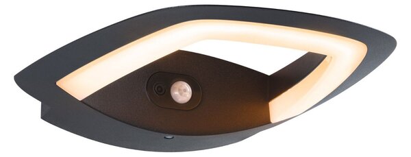 P 94839 LED venkovní nástěnné svítidlo Akena pohybové čidlo neláká hmyz IP44 243x254mm 2200K 10,8W 230V antracit hliník - PAULMANN