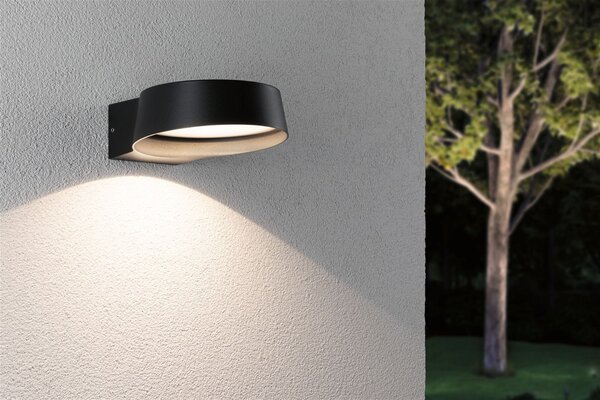 P 94789 LED venkovní nástěnné svítidlo Capea Grand IP44 162x195mm 3000K 11,5W 230V 108° antracit hliník - PAULMANN