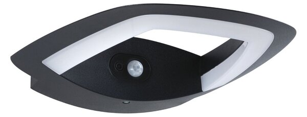 P 94839 LED venkovní nástěnné svítidlo Akena pohybové čidlo neláká hmyz IP44 243x254mm 2200K 10,8W 230V antracit hliník - PAULMANN