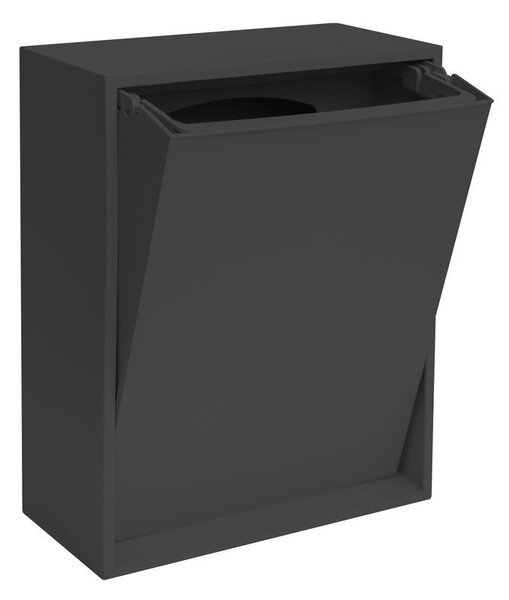 Černý odpadkový koš na tříděný odpad/nástěnný z recyklovaného plastu Recycling Box – ReCollector