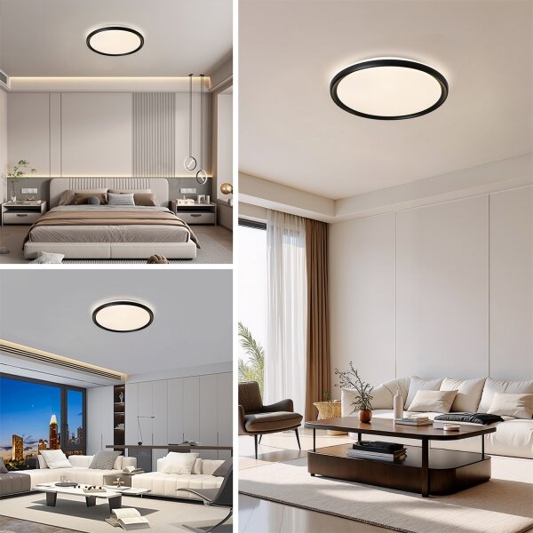 Brilagi - LED Stmív. strop. sv. RIVO LED/72W/230V 3000-6000K černá pr. 50 cm +DO