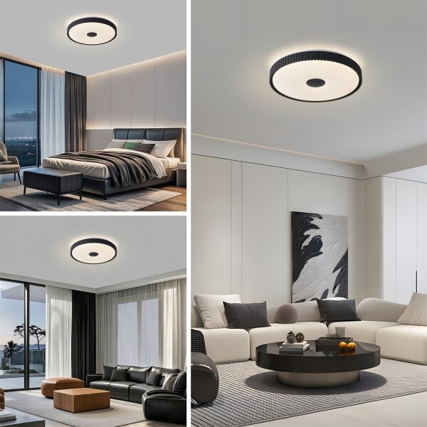 Brilagi - LED Stmív. strop. sv. CORVO LED/72W/230V 3000-6000K černá pr. 50 cm+DO