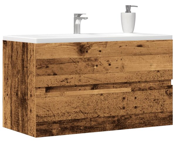 Skříňka pod umyvadlo old wood 90x38,5x45 cm kompozitní dřevo