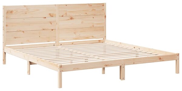 Prodloužený rám postele bez matrace 200 x 220 cm masivní dřevo 3309291
