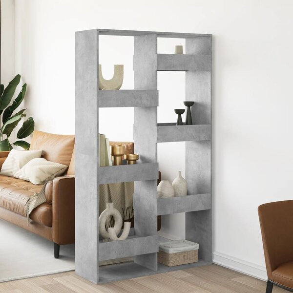 Dělicí stěna betonově šedá 100 x 33 x 175 cm kompozitní dřevo