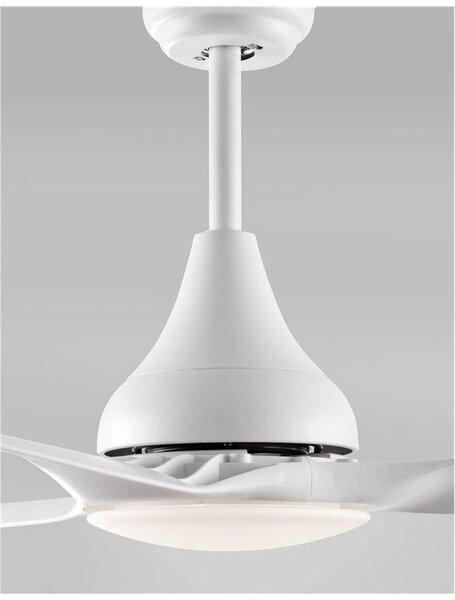 NV 5267301 Stropní ventilátor se světlem SAMOA tělo z oceli matná bílá a sklo 3ABS LED 18W 3000K - NOVA LUCE