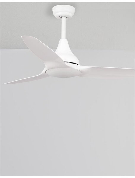 NV 5267301 Stropní ventilátor se světlem SAMOA tělo z oceli matná bílá a sklo 3ABS LED 18W 3000K - NOVA LUCE