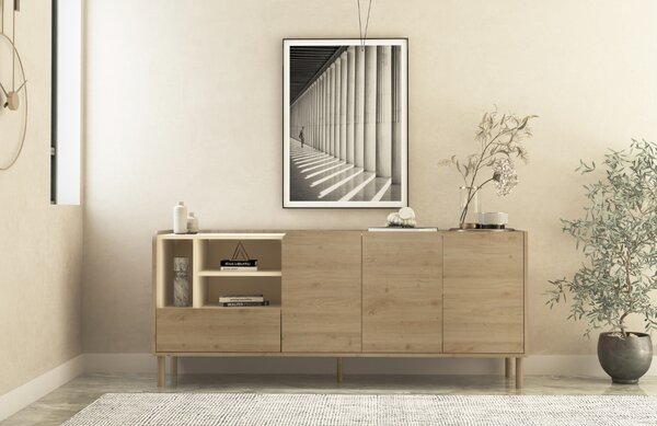 Marckeric Komoda Monza 180 x 44 cm s dřevěným dekorem
