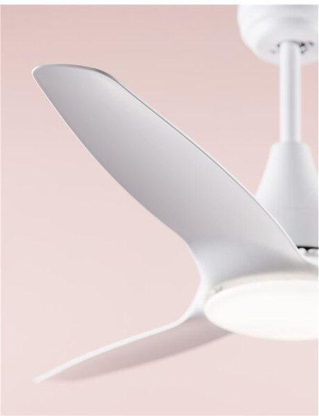 NV 5267301 Stropní ventilátor se světlem SAMOA tělo z oceli matná bílá a sklo 3ABS LED 18W 3000K - NOVA LUCE