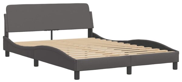 Postel Viana s matrací šedá 120 x 200 cm umělá kůže 3208785