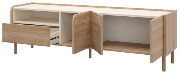 Marckeric TV stolek Monza 141 x 44 cm s dřevěným dekorem
