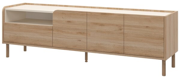Marckeric TV stolek Monza 141 x 44 cm s dřevěným dekorem