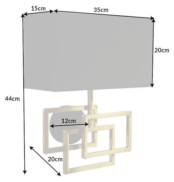 Designová nástěnná lampa Calanthe zlatá