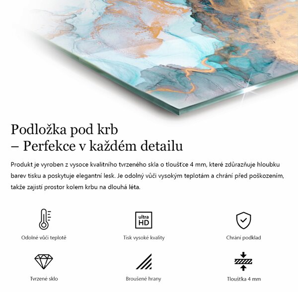 Šestihranné sklo pod krbová kamna Šedozelená barva ppkprntsz-cc909b8a