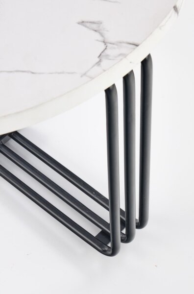 Konferenční stolek ANTICA 55 cm černá/mramor