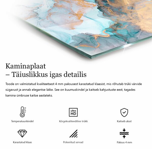 Šestihranné sklo pod krbová kamna Šedozelená barva ppkprntsz-cc909b8a