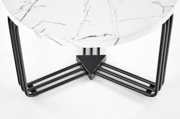 Konferenční stolek ANTICA 55 cm černá/mramor
