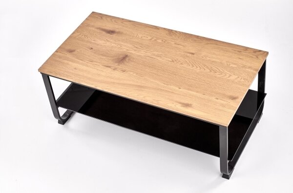 Konferenční stolek 105x55 cm černá/béžová