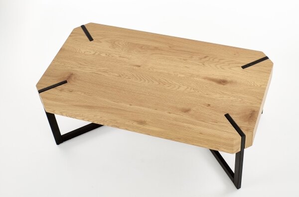 Konferenční stolek LAVIDA 110x60 cm zlatý dub/černá