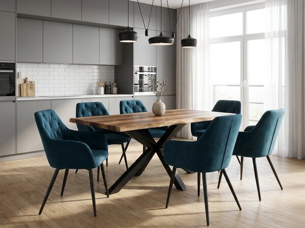 Designové křeslo, tyrkysová Velvet látka, VERIO NEW