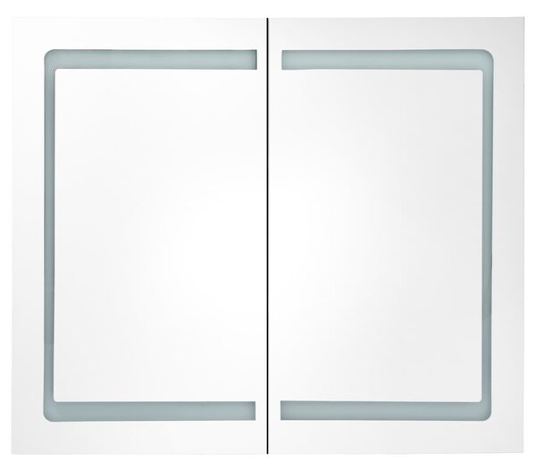 LED koupelnová skříňka se zrcadlem 80 x 12,2 x 68 cm