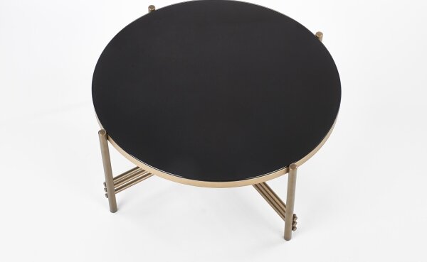 Konferenční stolek ISMENA 80 cm zlatá/černá