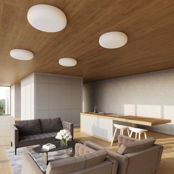 Lucis S0.K4.C35 Champignon, skleněné stropní svítidlo s neviditelným uchycením LED 11W 4000K, průměr 35,5cm