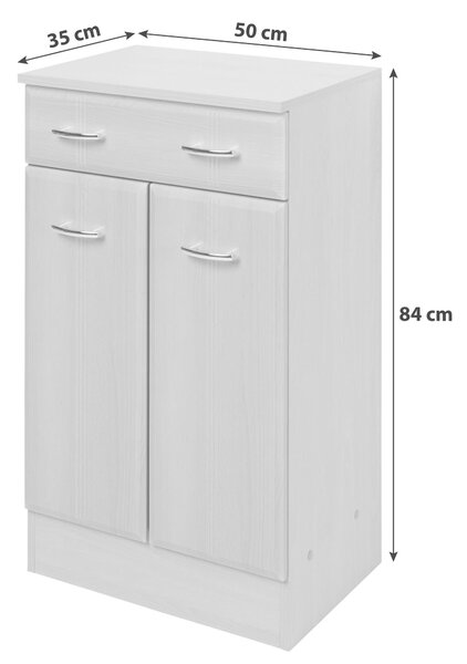 SPODNÍ SKŘÍŇKA, bílá, 50/84/35 cm Held - Spodní skříňky, Online Only