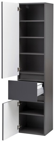 VYSOKÁ SKŘÍŇ, šedá, barvy grafitu, 40/180/35 cm Held - Koupelnové série, Online Only