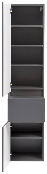 VYSOKÁ SKŘÍŇ, šedá, barvy grafitu, 40/180/35 cm Held - Koupelnové série, Online Only