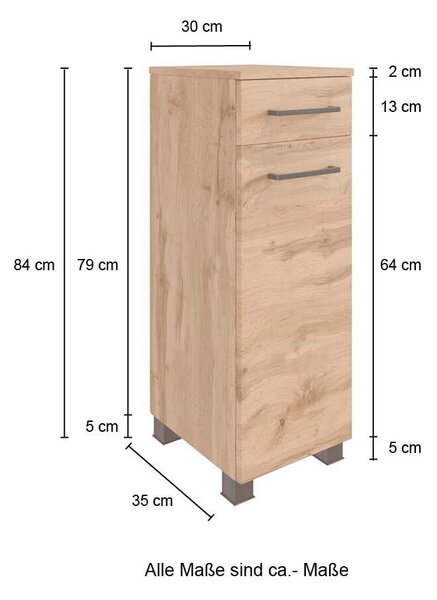 SPODNÍ SKŘÍŇKA, 30/79/35 cm Held - Koupelnové série, Online Only