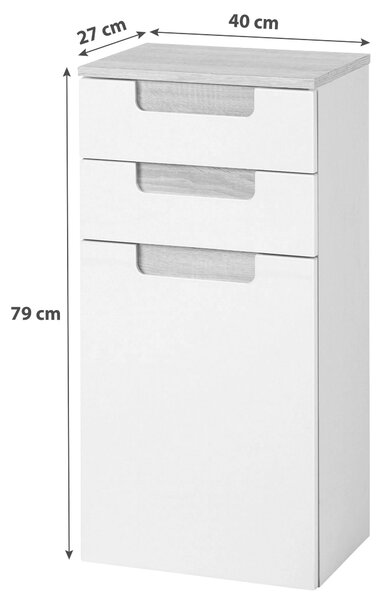 SPODNÍ SKŘÍŇKA, bílá, 40/79/27 cm Held - Spodní skříňky, Online Only