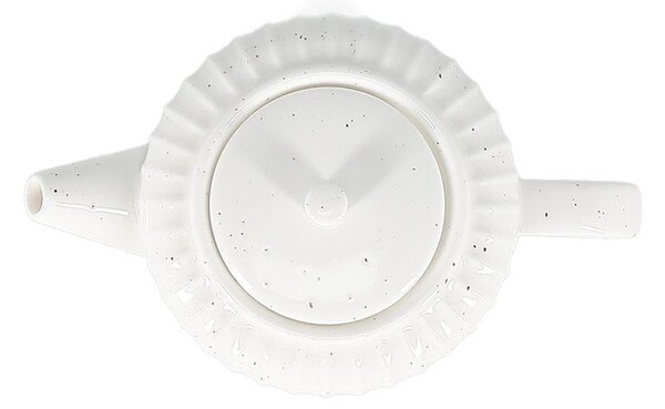 Bílá konvice na čaj z kostního porcelánu 540 ml Ora Gloss – Salt&Pepper