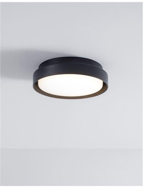 NV 9944603 Venkovní stropní svítidlo OLIVER černý hliník akrylový difuzor LED 20W 3000K 100-240V 92st. IP65 - NOVA LUCE