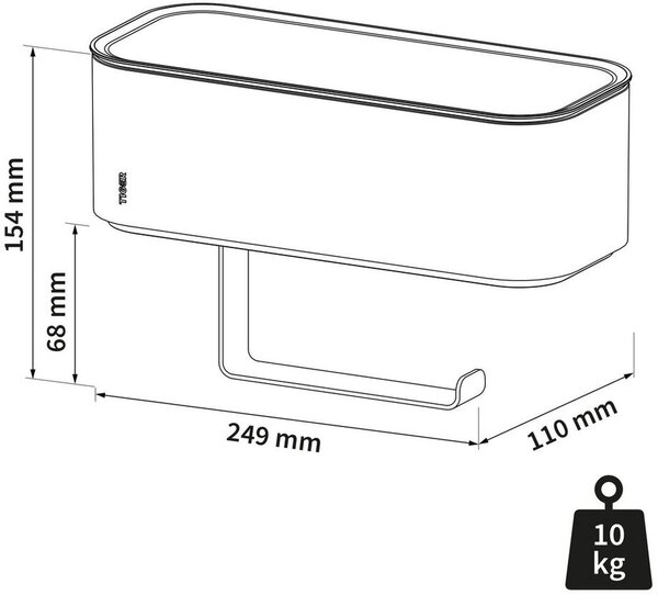 Tiger 2 store držák na toaletní papír bílá 800379