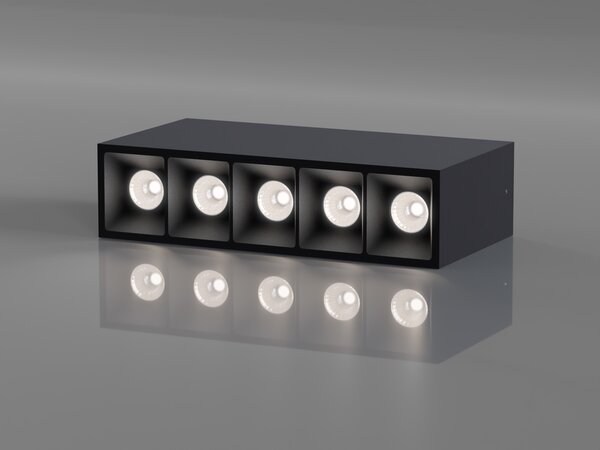 Stropné svietidlo Linear II On 5, B 10W 3000K/3500K/4000K 10 W 3000K/3500K/4000 K