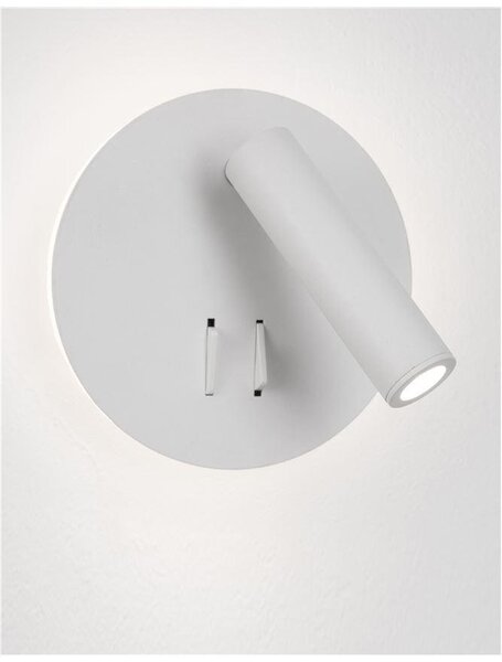 NV 9081221 Bodové svítidlo PENOR bílý hliník a akryl vypínač na těle LED Cree 9W 230V 3000K IP20 - NOVA LUCE