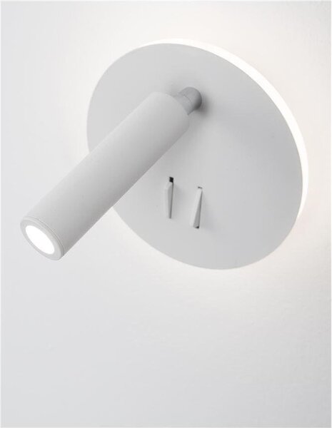 NV 9081221 Bodové svítidlo PENOR bílý hliník a akryl vypínač na těle LED Cree 9W 230V 3000K IP20 - NOVA LUCE
