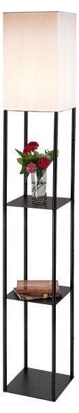 Brilagi - Stojací lampa s poličkami GRADUS 1xE27/40W/230V 150 cm černá/bílá