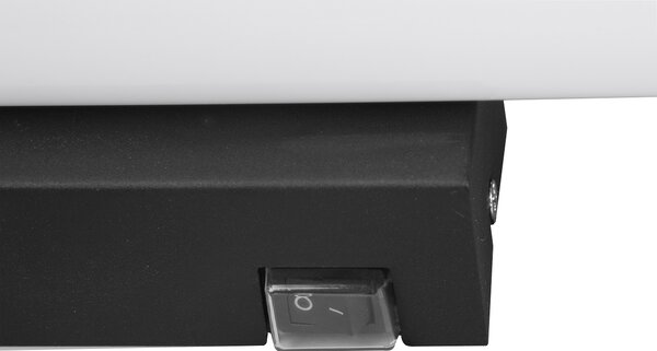 Trio Leuchten 283270132 MATTIMO - Koupelnové LED nástěnné svítidlo s vypínačem, černá barva, 4,3W, 3000K, IP44, 40cm (Nástěnné černé svítidlo do koupelny k zrcadlu s vypínačem )