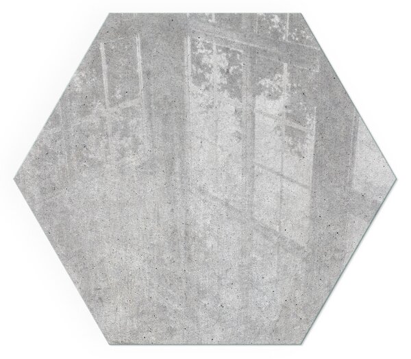 Šestihranné sklo pod krbová kamna Betonová textura v syrovém stylu ppkprntsz-00020362