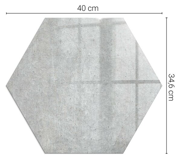 Šestihranné sklo pod krbová kamna Betonová textura v syrovém stylu ppkprntsz-00020362