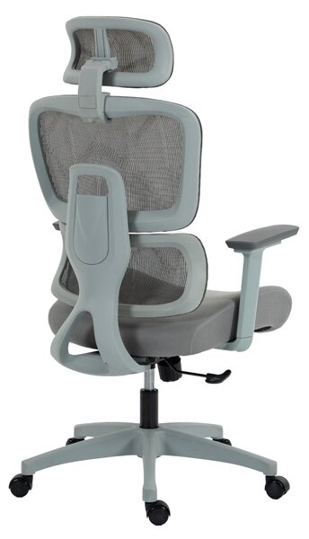 Ergonomická kancelářská židle COSMO - šedá síťovina / nosnost 150 kg