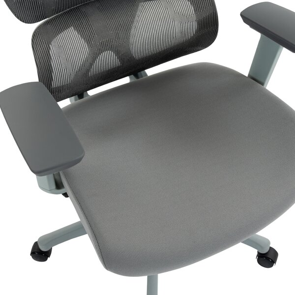 Ergonomická kancelářská židle COSMO - šedá síťovina / nosnost 150 kg